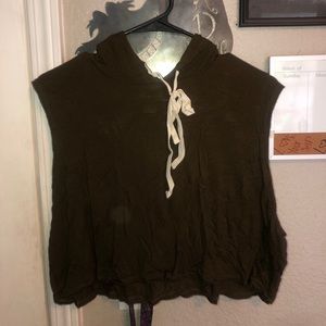 Bozzolo hooded crop top